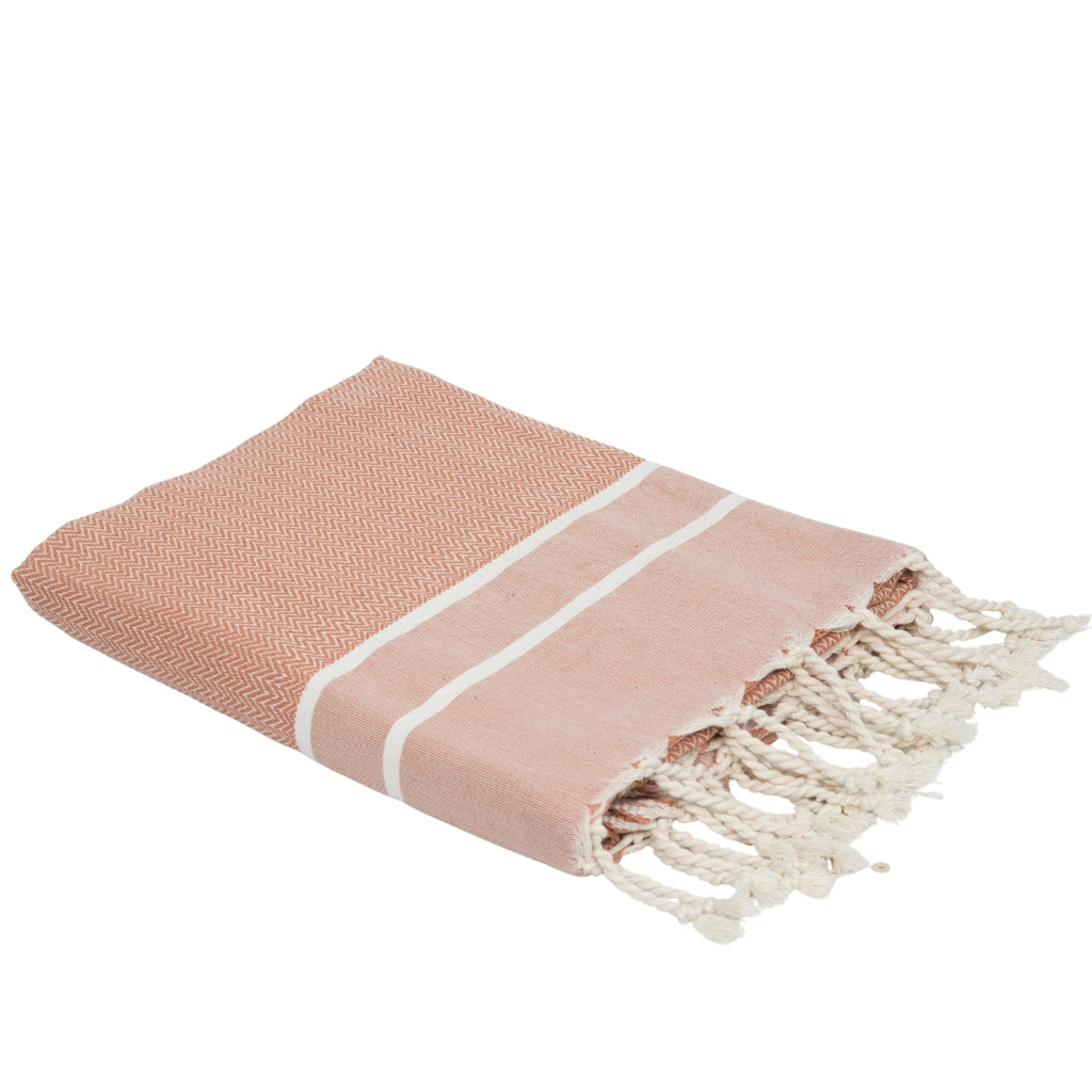Sienna - Fouta Jacquard - Rose Argile