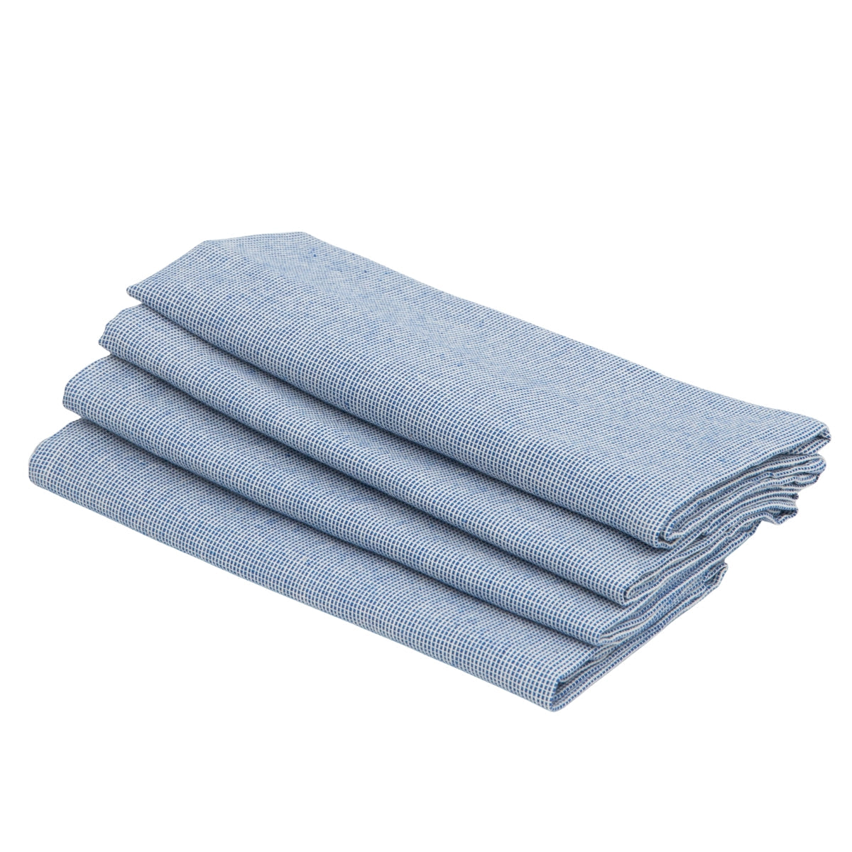 Colette - Lot De 4 Serviettes De Table - Bleu Grec