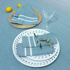 Sienna - Lot De 4 Serviettes De Table - Bleu Pétrole
