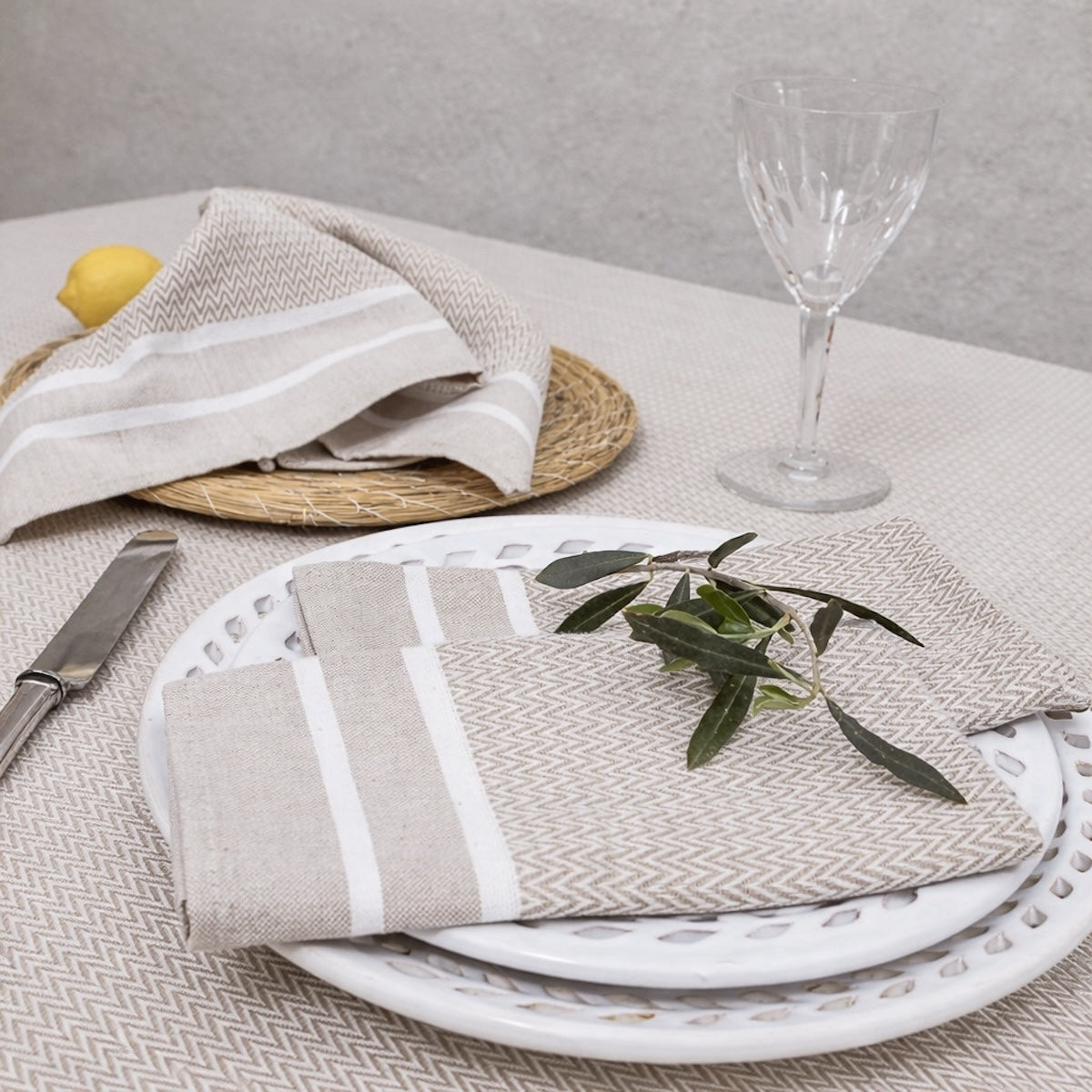 Sienna - Lot De 4 Serviettes De Table - Beige