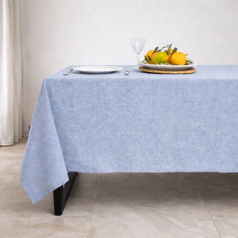 Colette - Nappe + 4 Serviettes - Bleu Grec