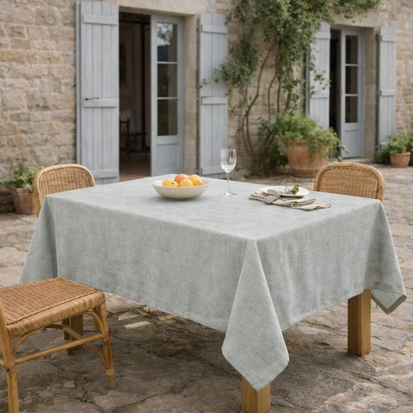Colette - Nappe + 4 Serviettes - Vert Olive