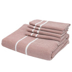 Sienna - Nappe + 4 Serviettes - Rouge Tomette