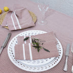 Sienna - Nappe + 4 Serviettes - Rouge Tomette