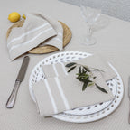Sienna - Nappe + 4 Serviettes - Beige
