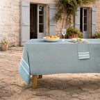 Sienna - Nappe + 8 Serviettes - Bleu Pétrole