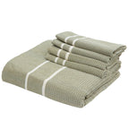 Sienna - Nappe + 8 Serviettes - Vert Olive