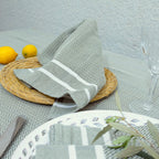 Sienna - Nappe + 10 Serviettes - Vert Olive