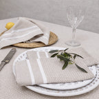 Sienna - Nappe + 10 Serviettes - Beige