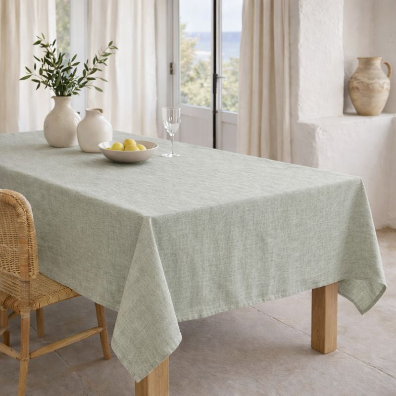 Colette - Nappe + 10 Serviettes - Vert Olive