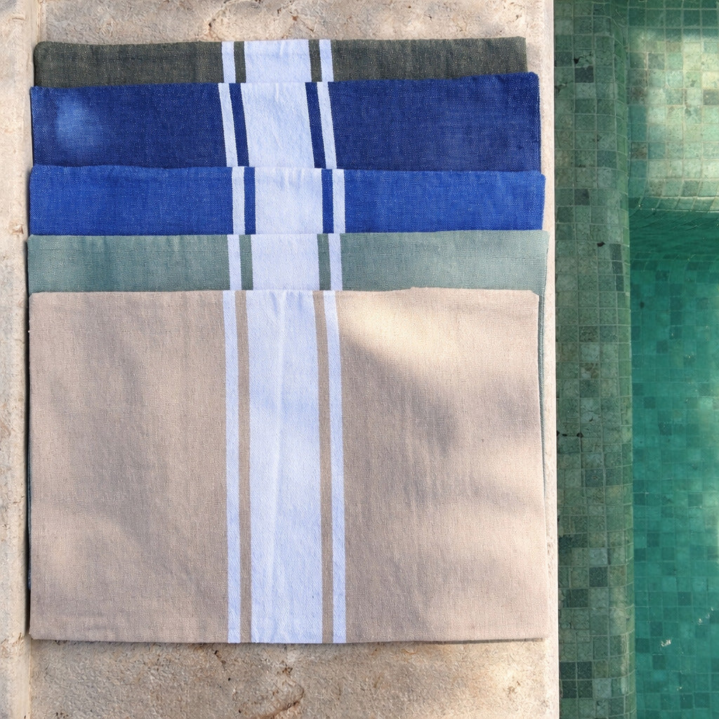 St Tropez - Coussin De Plage - Bleu Grec