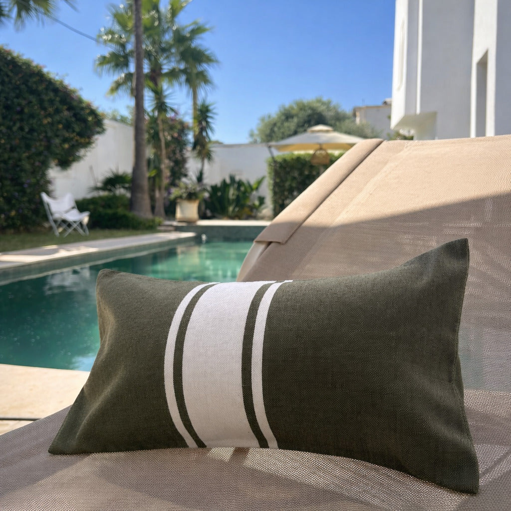 St Tropez - Coussin De Plage - Vert Kaki