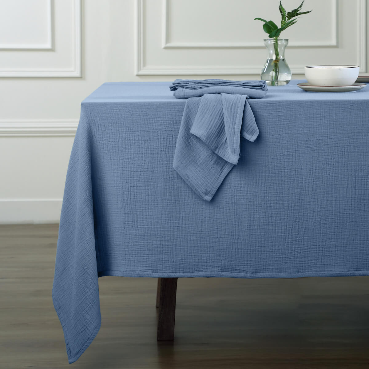Alma - Lot De 4 Serviettes De Table - Bleu