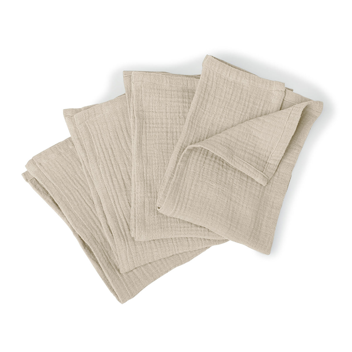 Alma - Lot De 4 Serviettes De Table - Beige Clair
