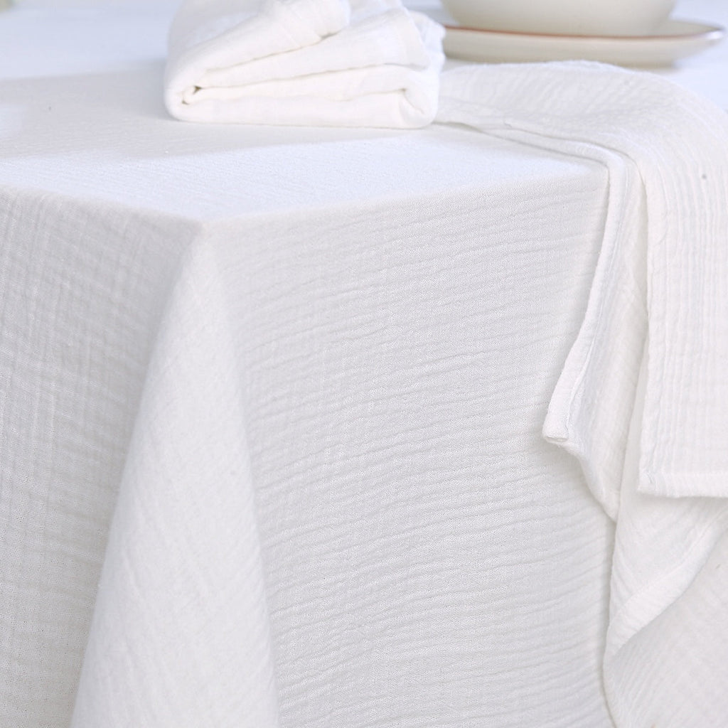 Alma - Nappe + 4 Serviettes - Blanc