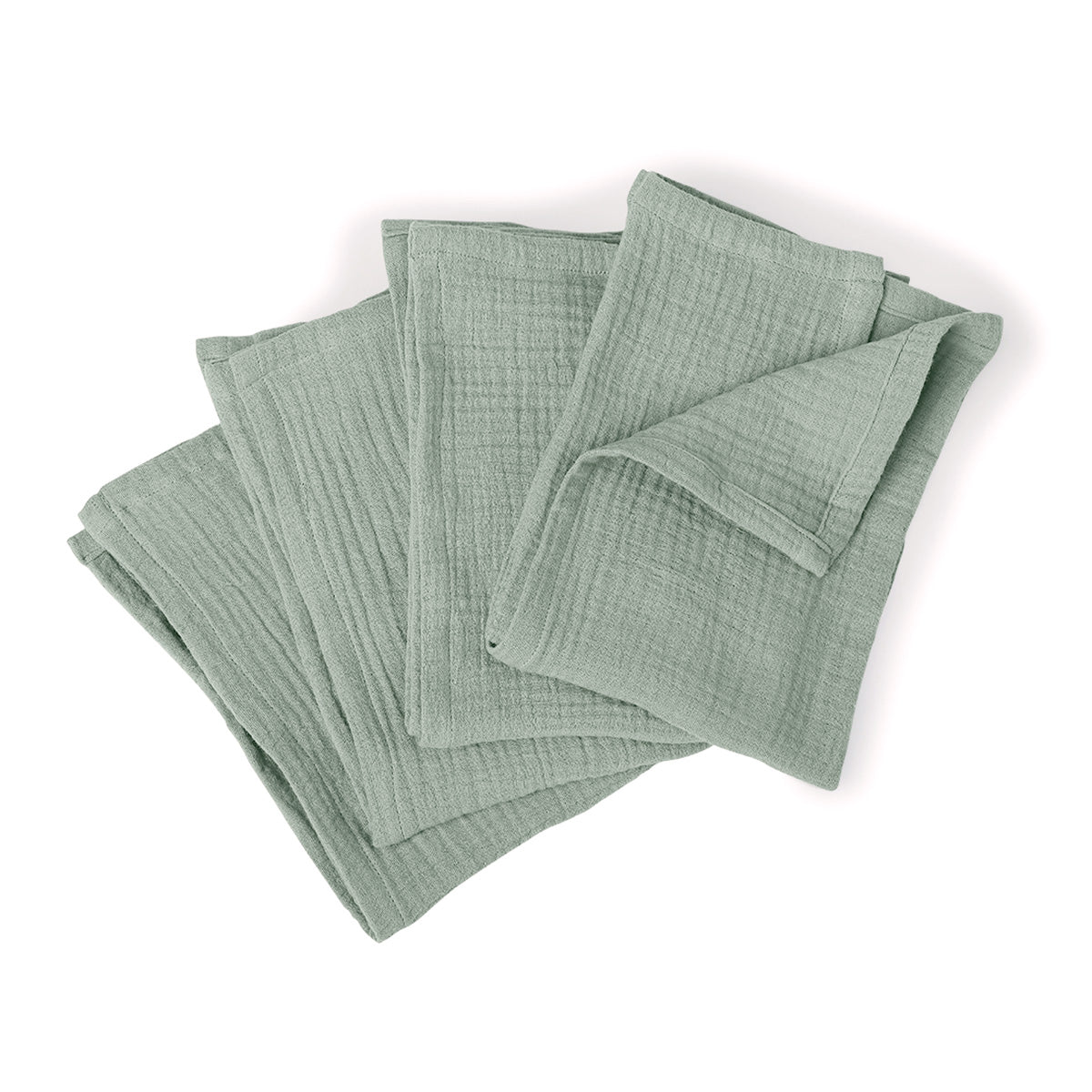 Alma - Nappe + 4 Serviettes - Vert Céladon