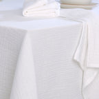 Alma - Nappe + 10 Serviettes - Blanc