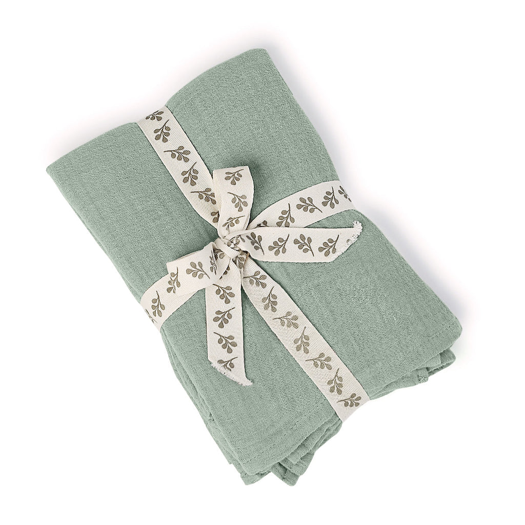 Alma - Nappe + 8 Serviettes - Vert Céladon