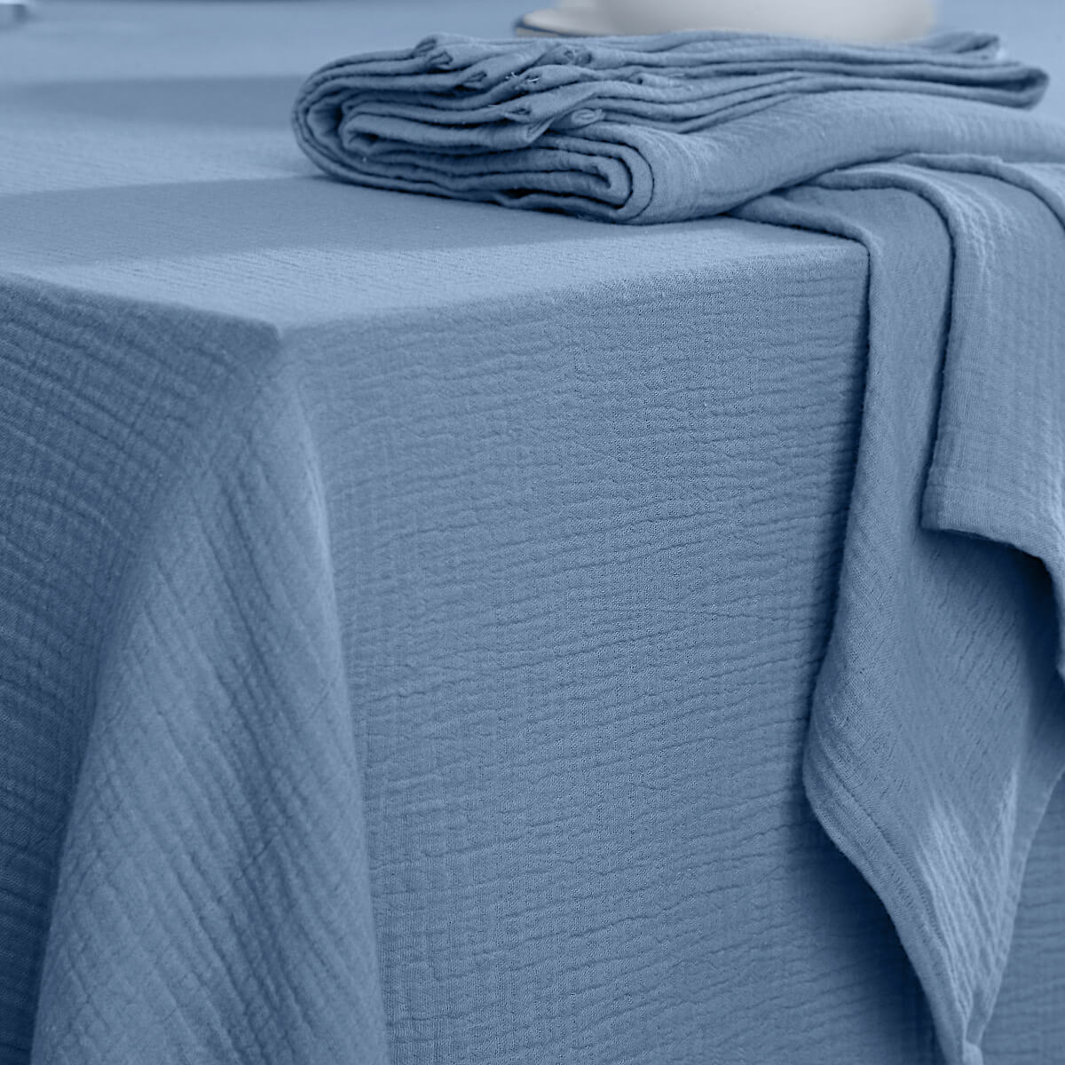 Alma - Nappe + 10 Serviettes - Bleu