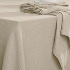 Alma - Nappe + 10 Serviettes - Beige Clair