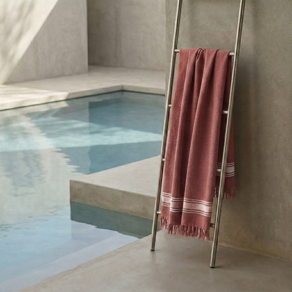 Faro - Fouta Eponge - Terracotta/Grège