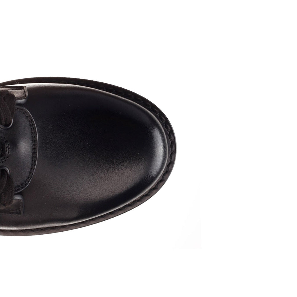 Bottes Valentino Garavani Combat Leather - Black - Homme
