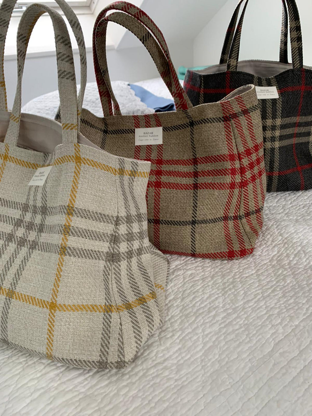 Cabas - Tartan Pion - Rouge