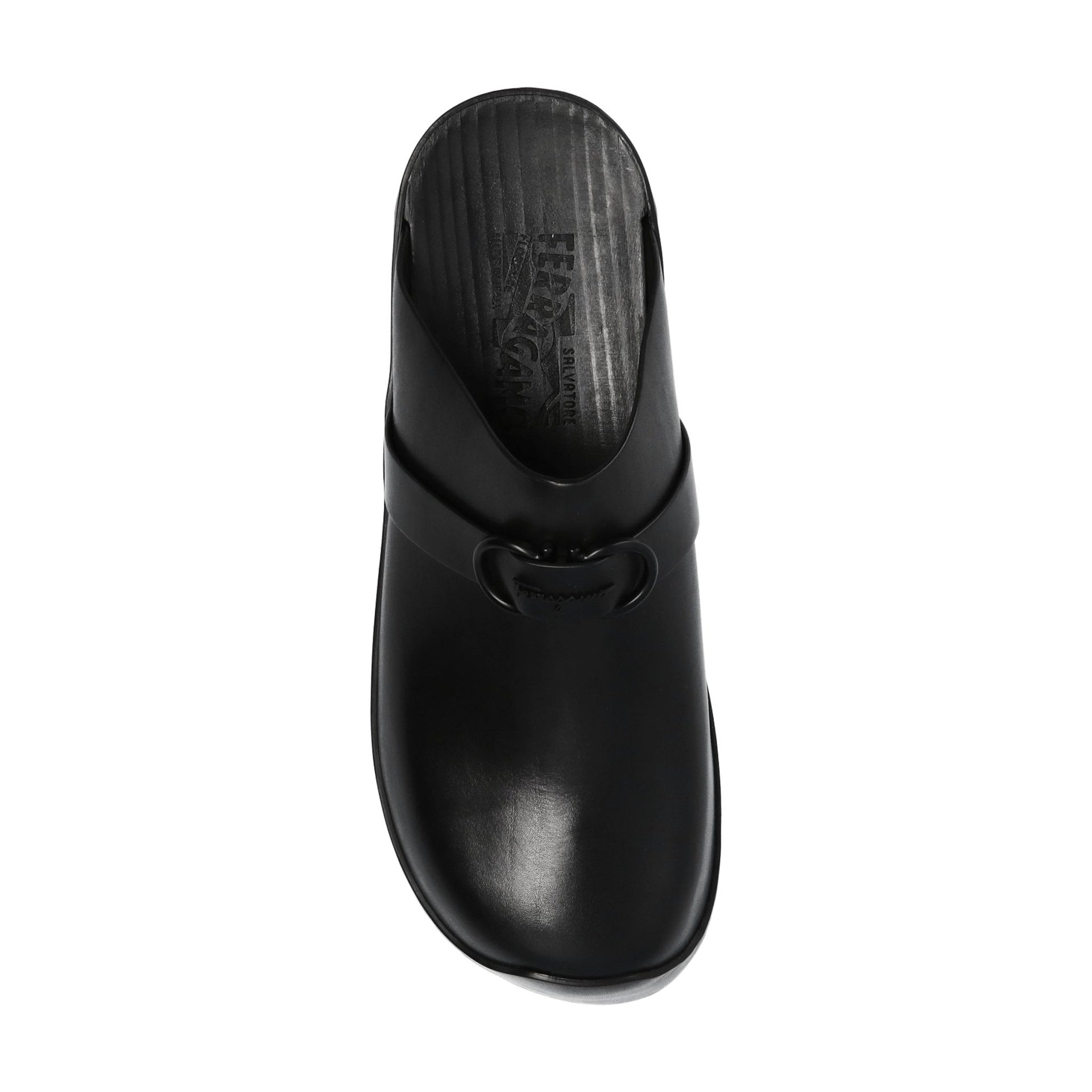 Claquettes Salvatore Ferragamo Nope Leather - Black - Femme