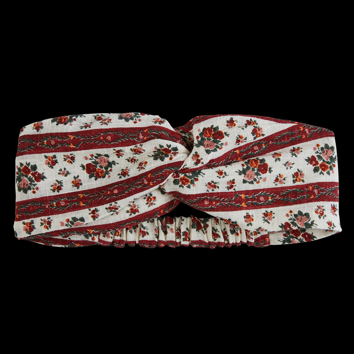 Bandeau Pin Rouge/Ivoire