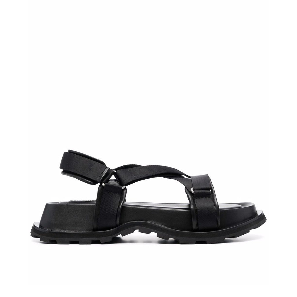 Jil Sander Velcro Strap Sandals - Black - Homme