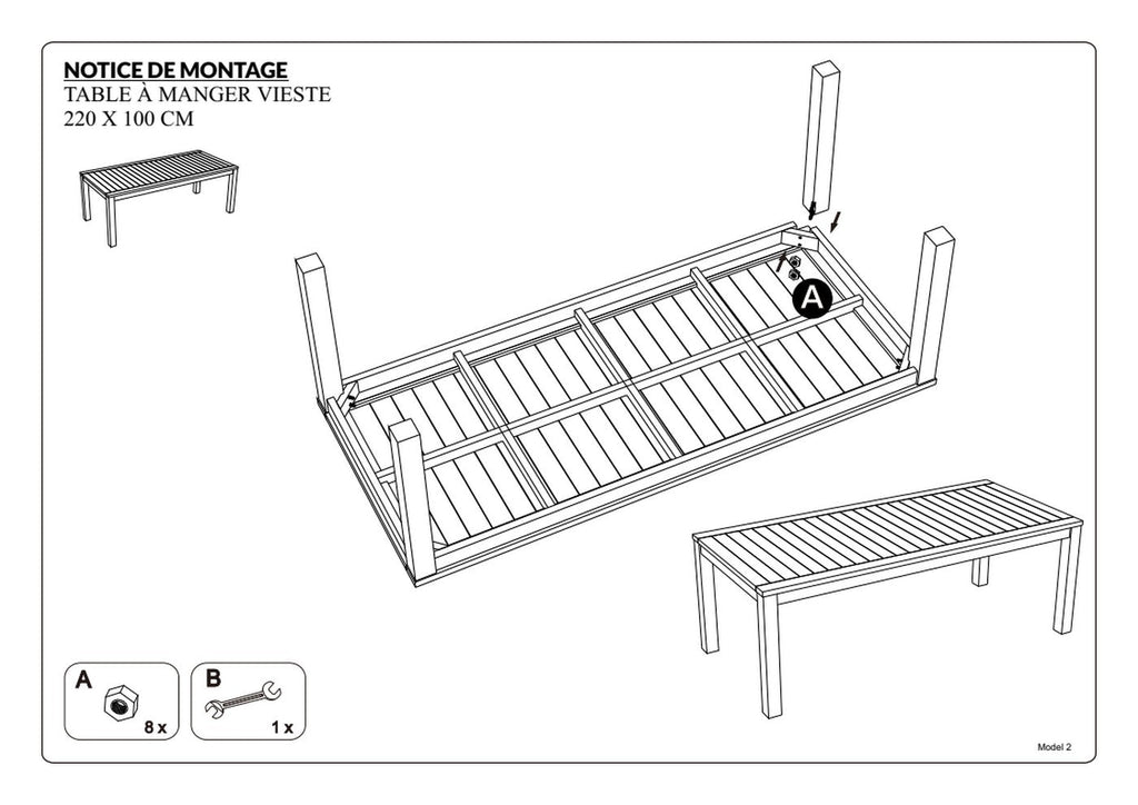 Kim - Table De Jardin 6/8 Pers - Marron