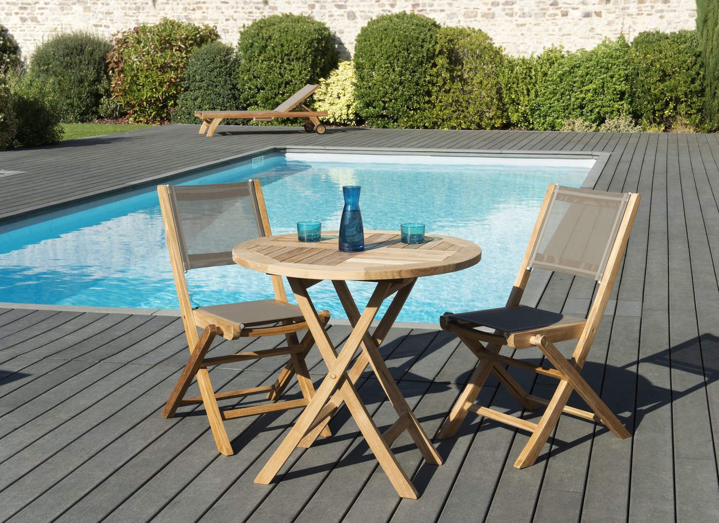 Fun - Salon De Jardin 2 Pers - Marron