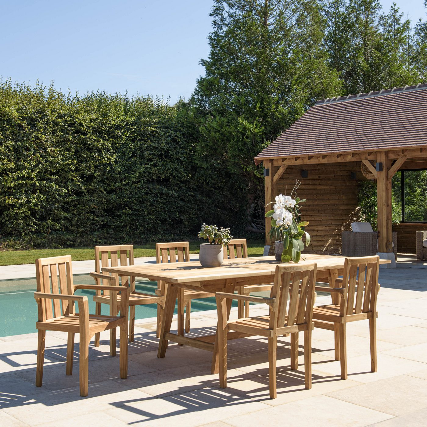 Fun - Salon De Jardin 8/10 Pers - Marron