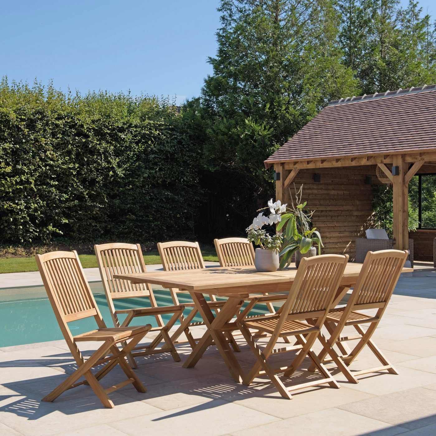 Fun - Salon De Jardin 8/10 Pers - Marron