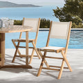 Fun - Lot De 2 Chaises Jardin - Marron/Beige