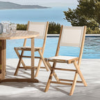 Fun - Lot De 2 Chaises Jardin - Marron/Beige