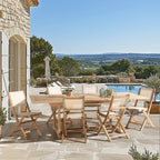 Fun - Salon De Jardin 8/10 Pers - Beige/Marron