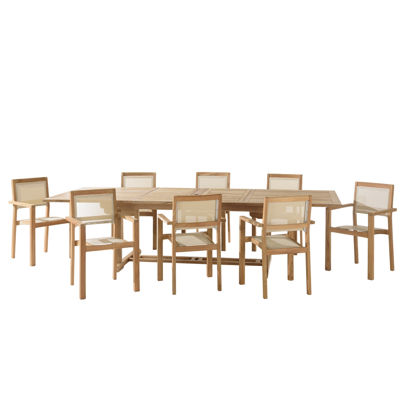 Fun - Salon De Jardin 10/12 Pers - Beige/Marron