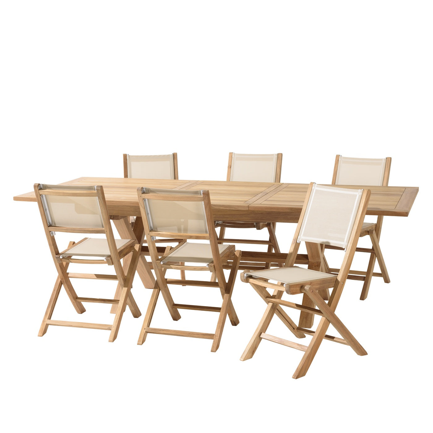 Fun - Salon De Jardin 8/10 Pers - Beige/Marron