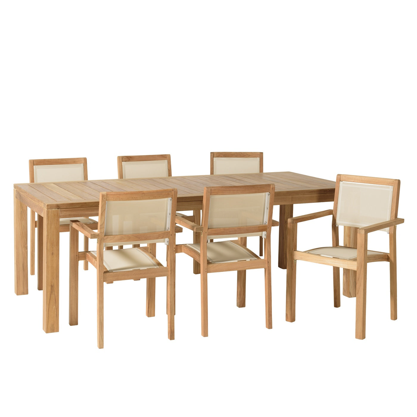 Fun - Salon De Jardin 8/10 Pers - Beige/Marron