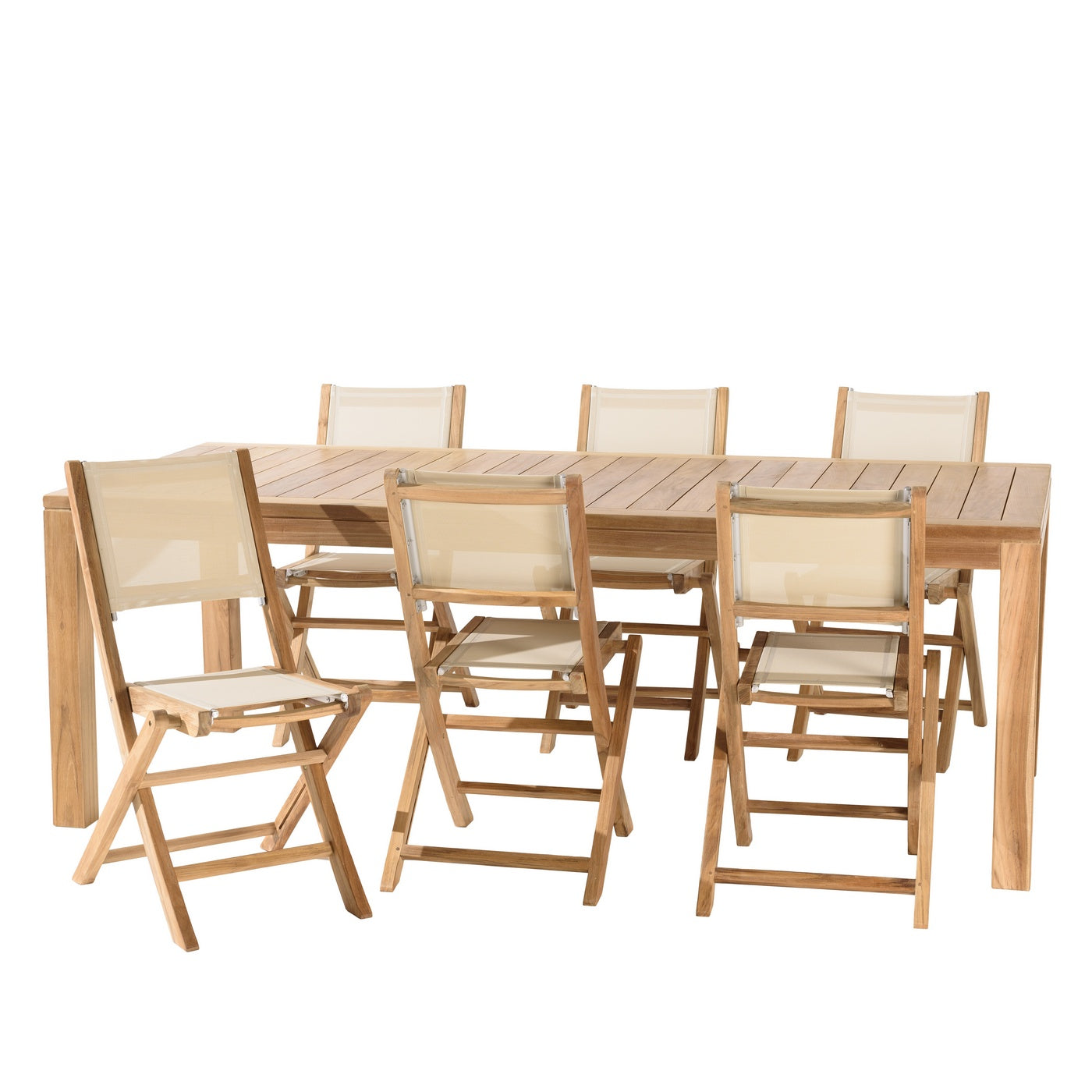 Fun - Salon De Jardin 8/10 Pers - Beige/Marron