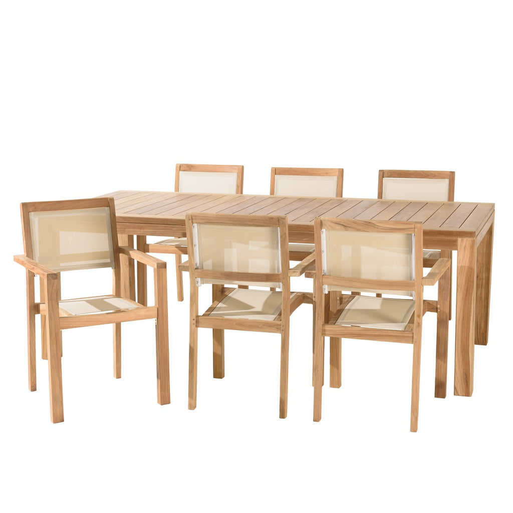 Fun - Salon De Jardin 8/10 Pers - Beige/Marron