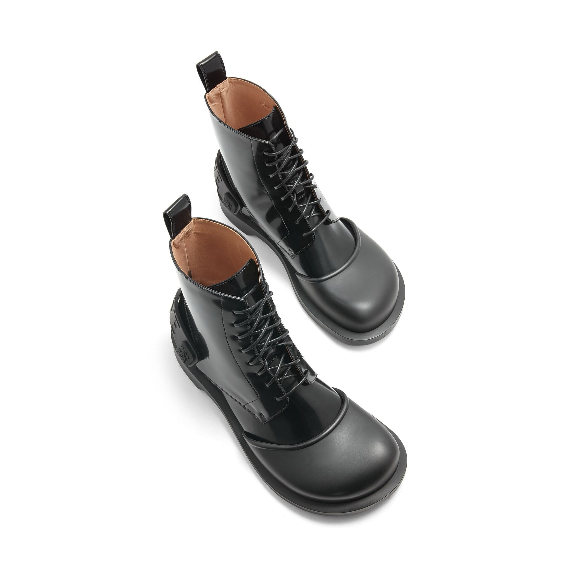 Bottes Loewe Leather Lace-Up - Black - Homme