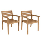 Kally - Lot De 2 Fauteuils Jardin - Marron
