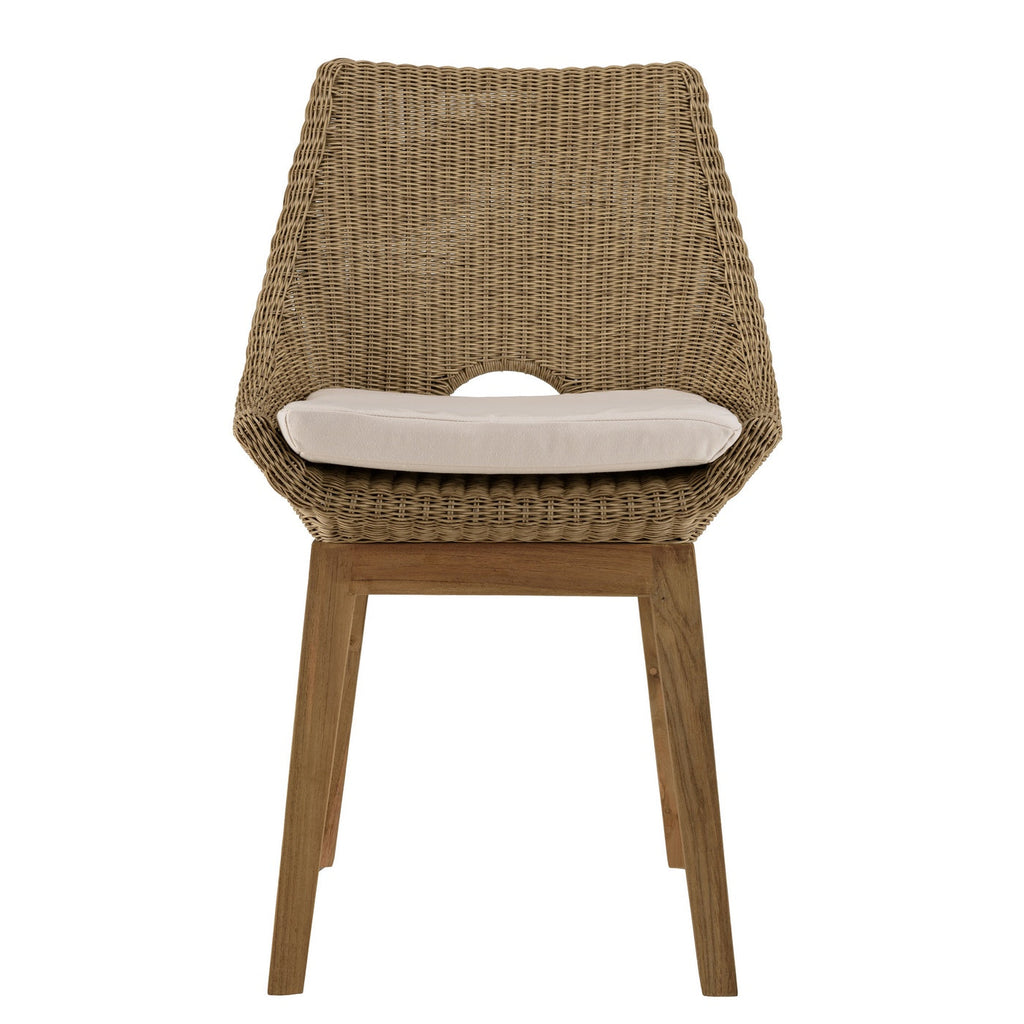 Kally - Lot De 2 Chaises Jardin - Beige/Ecru/Marron