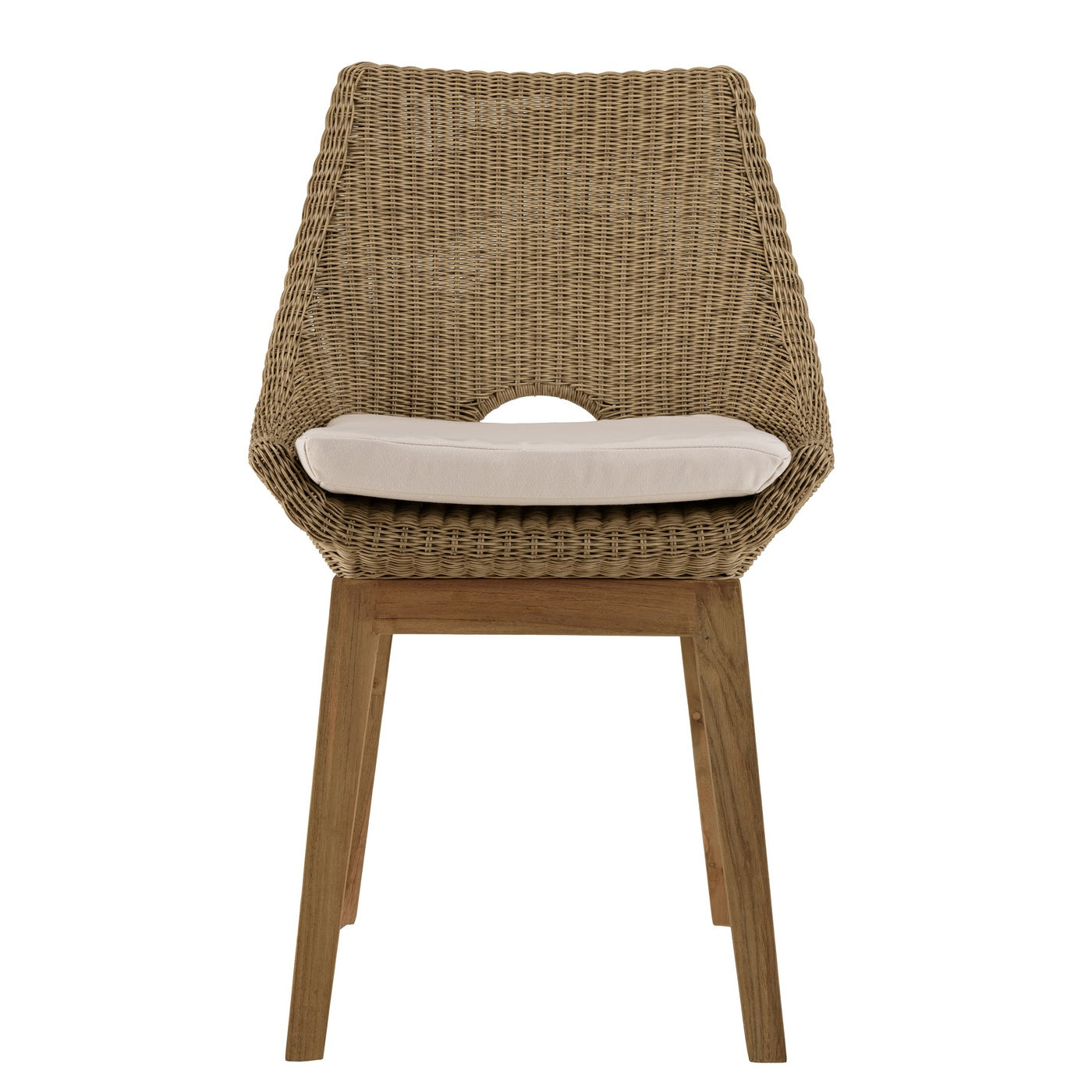 Kally - Lot De 2 Chaises Jardin - Beige/Ecru/Marron