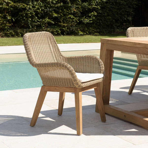 Kally - Lot De 2 Fauteuils Jardin - Beige/Ecru/Marron