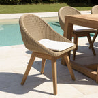 Kally - Lot De 2 Chaises Jardin - Beige/Ecru/Marron