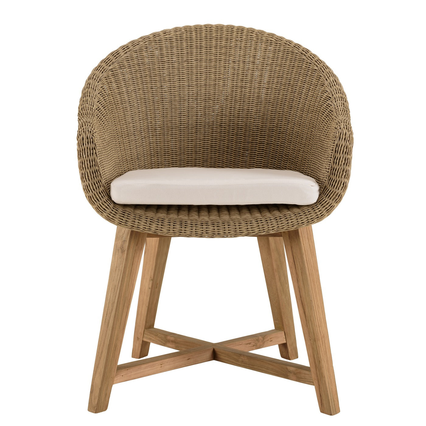 Kally - Lot De 2 Fauteuils Jardin - Beige/Ecru/Marron