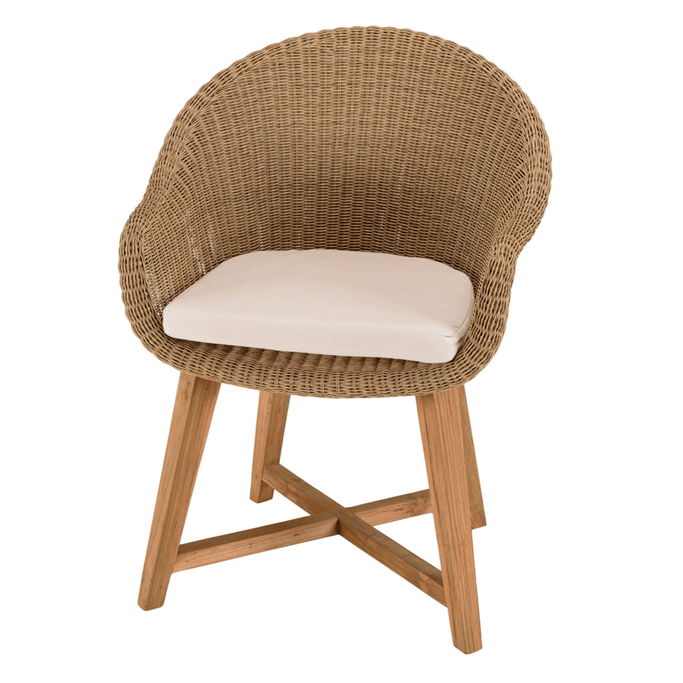 Kally - Lot De 2 Fauteuils Jardin - Beige/Ecru/Marron